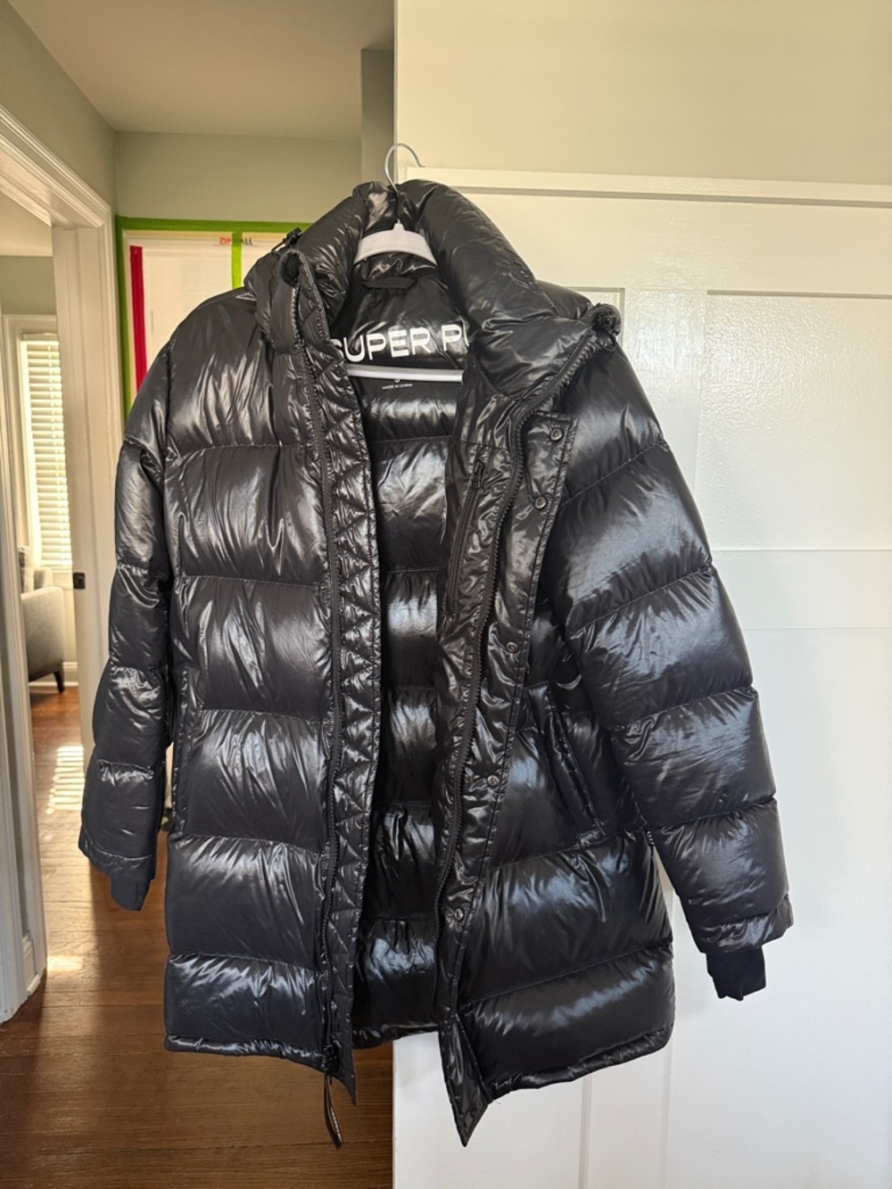 Aritzia Super Puff Mid Hi Gloss Black - Picture 2 of 16